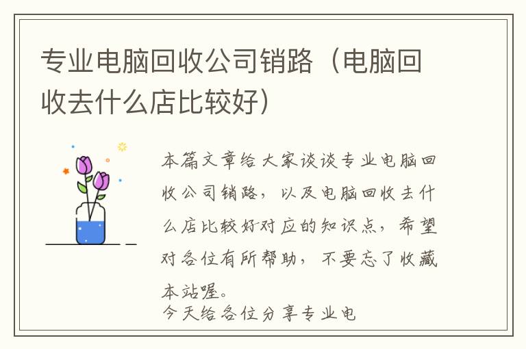 专业电脑回收公司销路（电脑回收去什么店比较好）